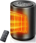 Small Space Heaters for Indoor Use, w/Remote & LED Touch Screen