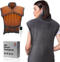 Heating Pad for Back & Shoulders. 6 Heat Levels & 4 Timers for Relief