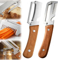 2026 Upgrade Vegetable Peeler and Julienne Peeler Set, Stainless Steel Vegetable Peelers for Kitchen with Wood