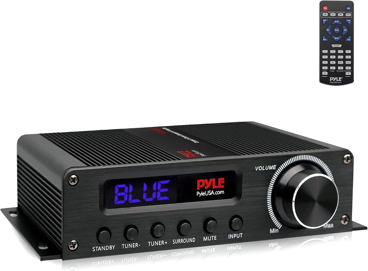 Pyle Wireless Bluetooth Home Audio Amplifier - 100W 5.1 Channel Home Theater Receiver, Surround Sound w/ HI Def In