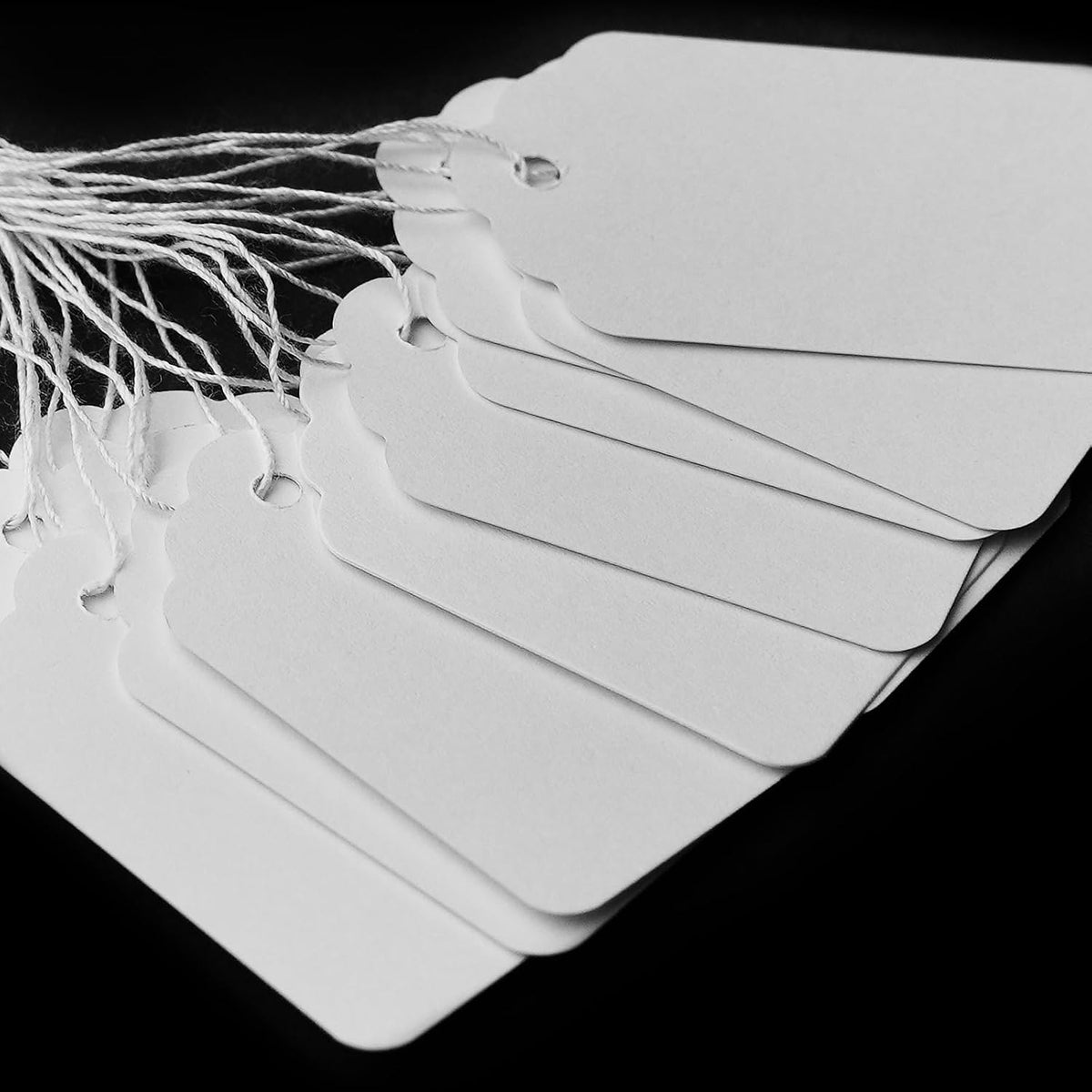 1000PCS Pre-Strung White Price Tags with String 1.75 x 1.1 Inch