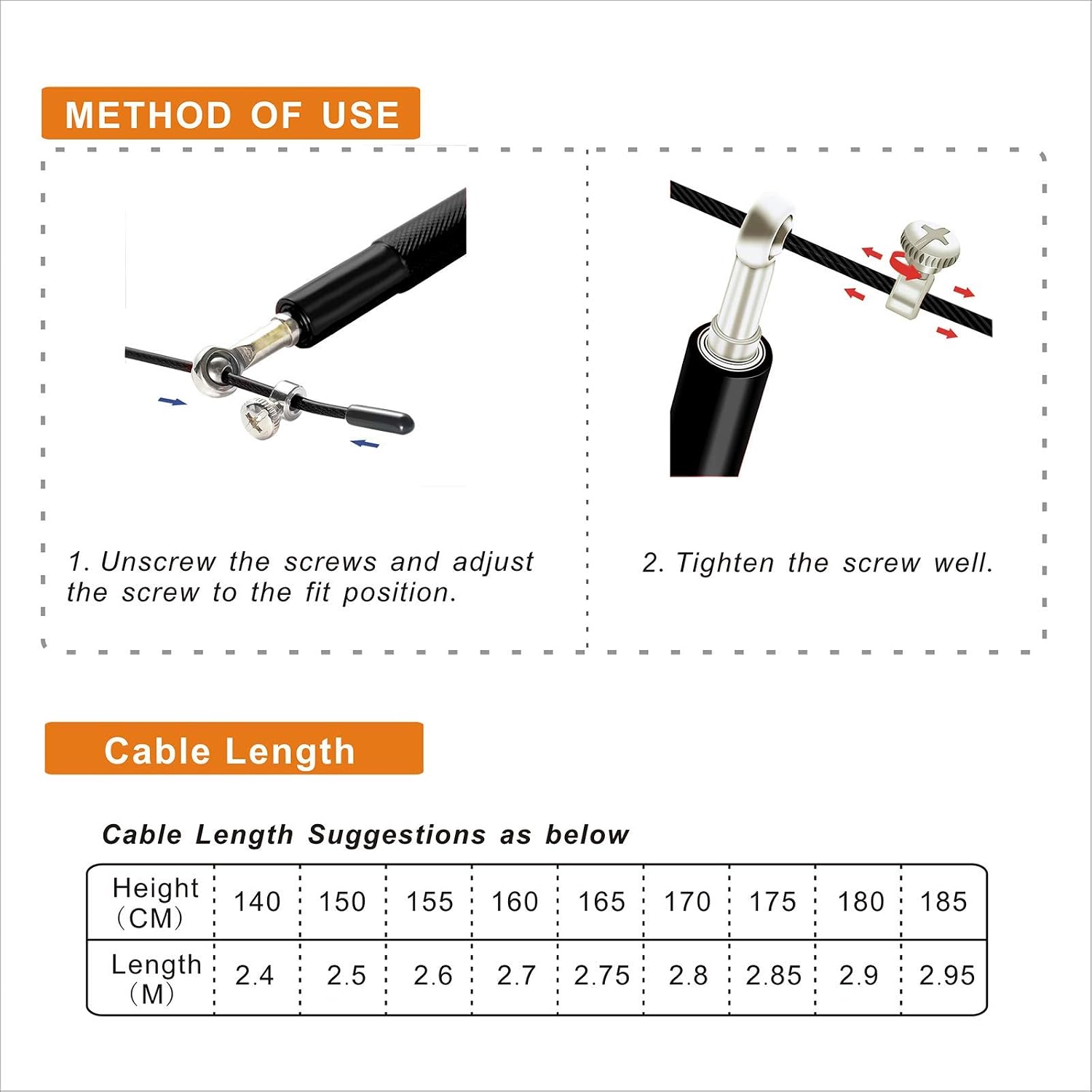 Speed Jump Rope - 360° Swivel Ball Bearing - Adjustable steel coated rope-Aluminum Anti Skipping Handle -Fitness
