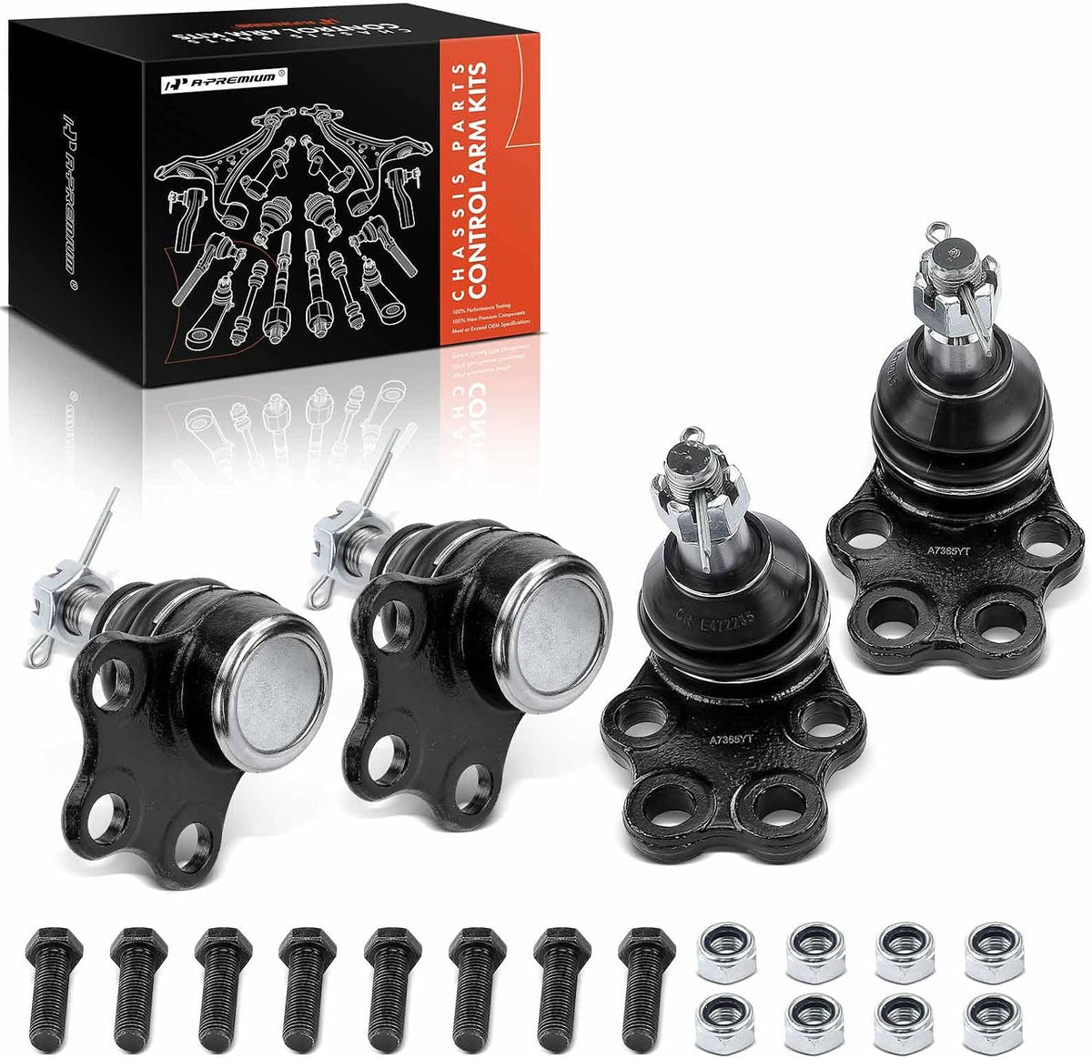 A-Premium Front Upper & Lower Ball Joint Kit, Compatible with Dodge