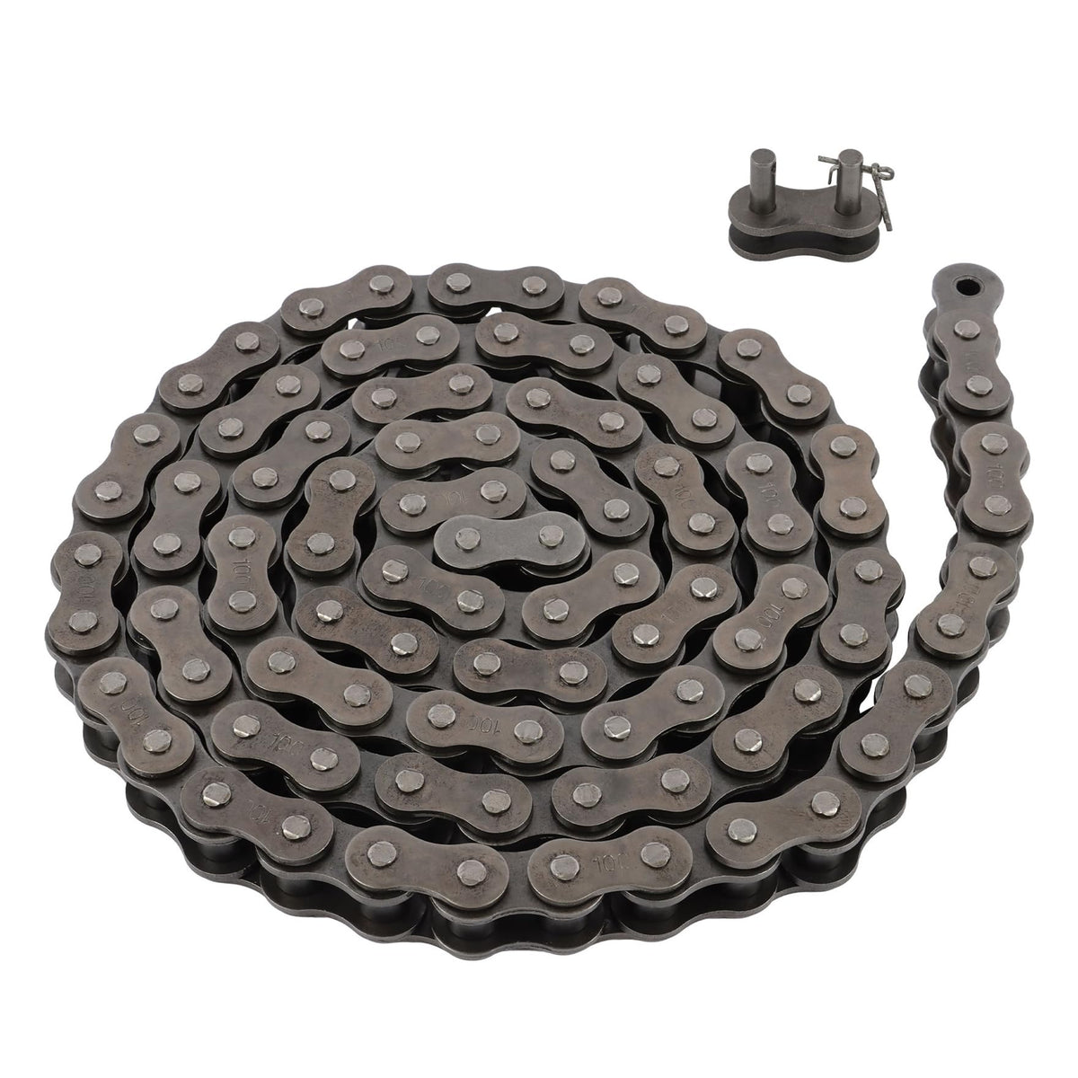 waltyotur #100 10 Feet Roller Chain with Connectors Carbon Steel Chain