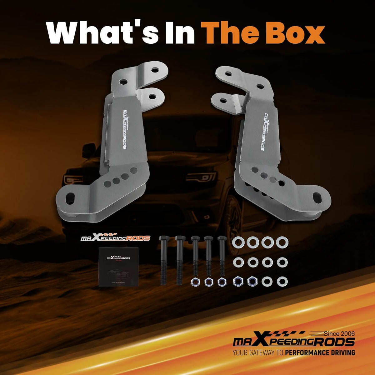 maXpeedingrods Front Control Arm Relocation Bracket for Jeep Wrangler JK