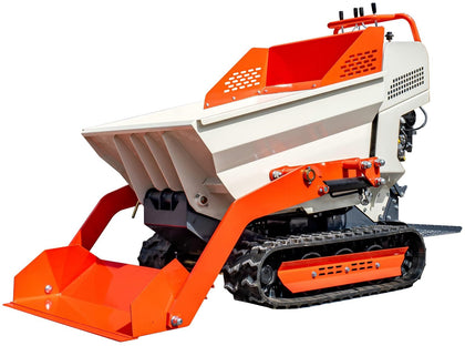 1100Lbs Tracked Dumper, 6.5HP 208cc Gas Powered Mini Crawler Dumper with Hydraulic Dumping, Electric & Recoil Start