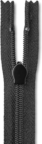30 Inch Black Invisible Zipper, Nylon Non-Separating for Sewing Clothes