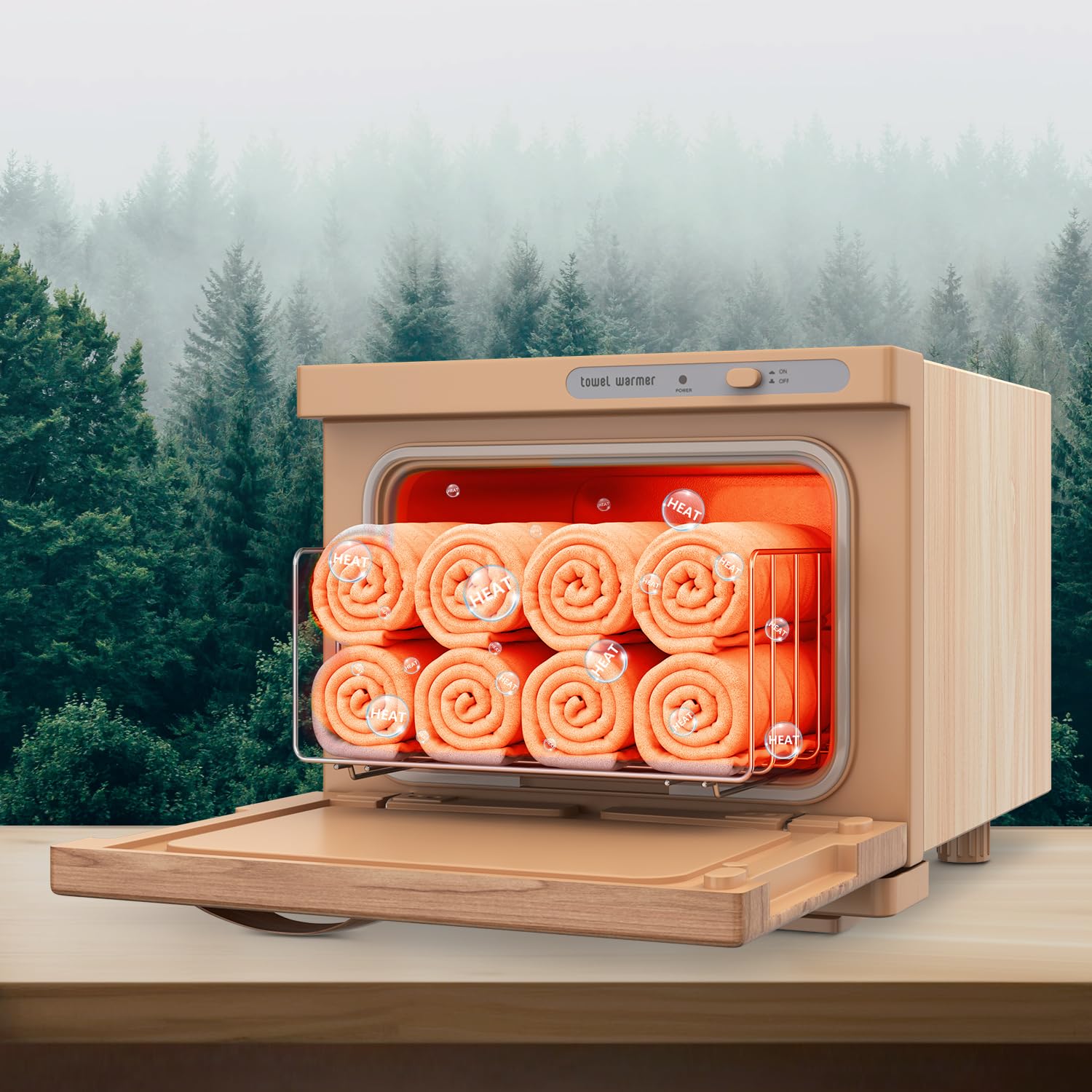 Towel Warmer Cabinet, 8L Hot Spa Small Towel Warmer Heating Use for Facial Spa, Hair Beauty, Salon Equipment and Home