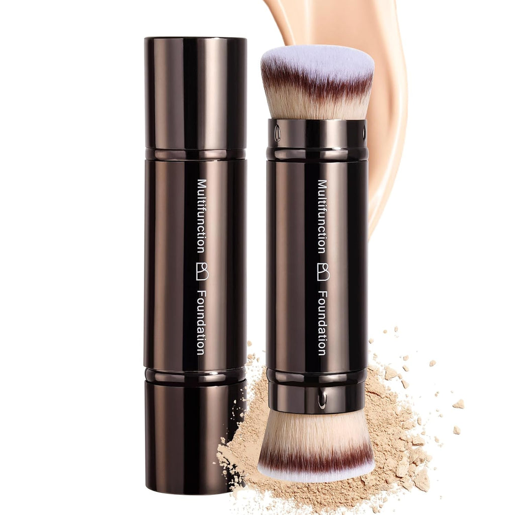 Double-Ended Telescopic Travel Foundation Brush