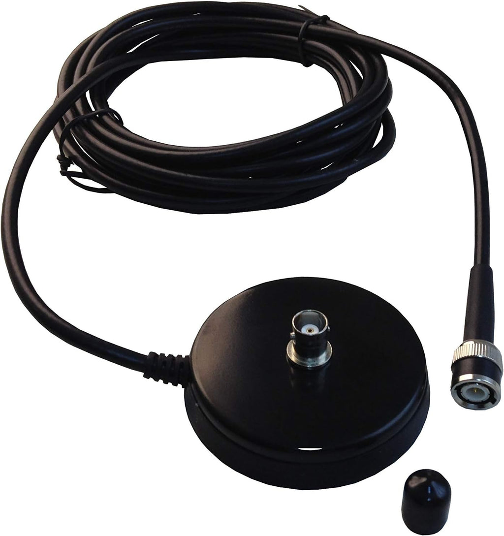 TW-35B Magnetic Antenna Mount with BNC Female Connector and RG-58 Coax Cable for Handheld Ham Radio & Two-Way Radio
