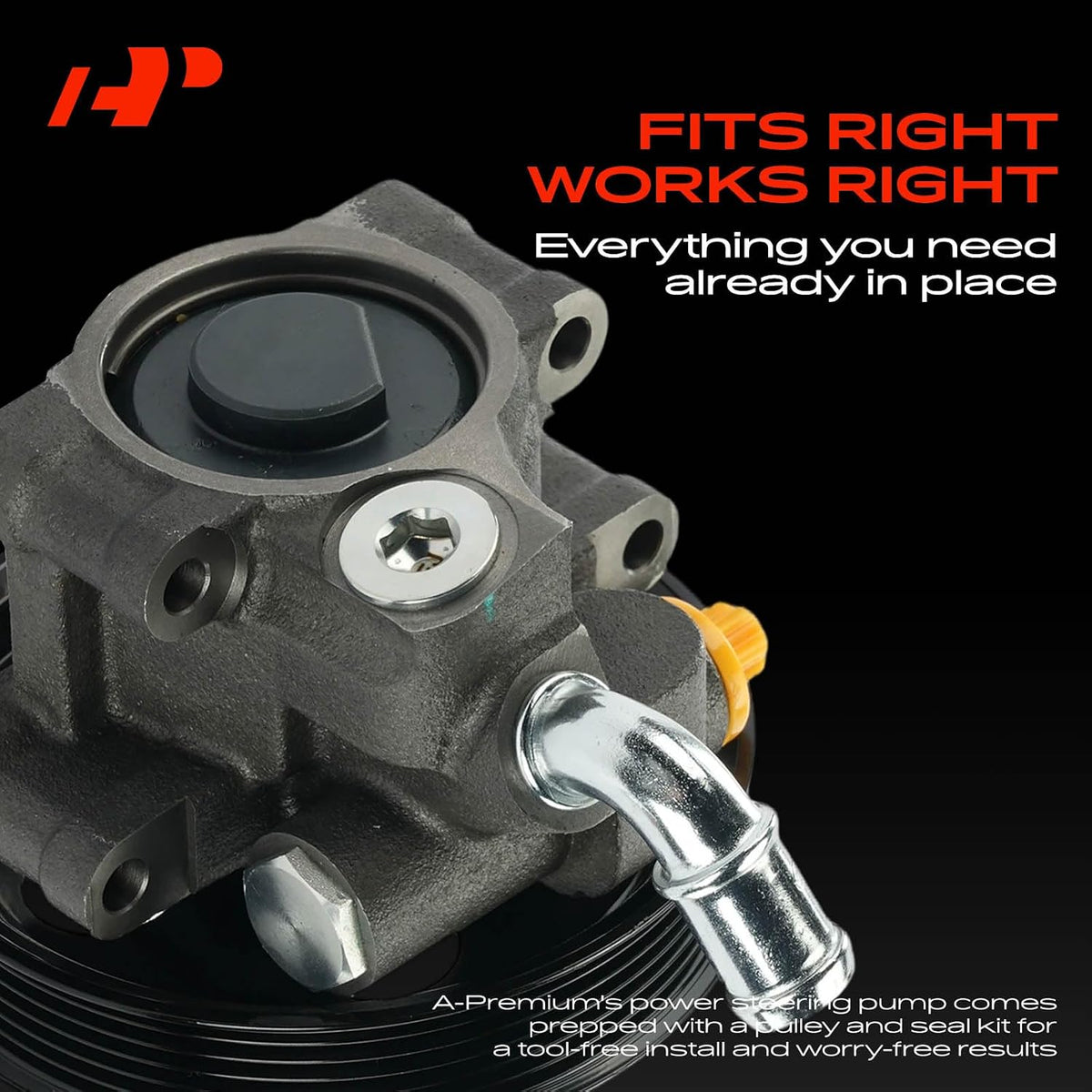 A-Premium Power Steering Pump, with Pulley Compatible with Ford