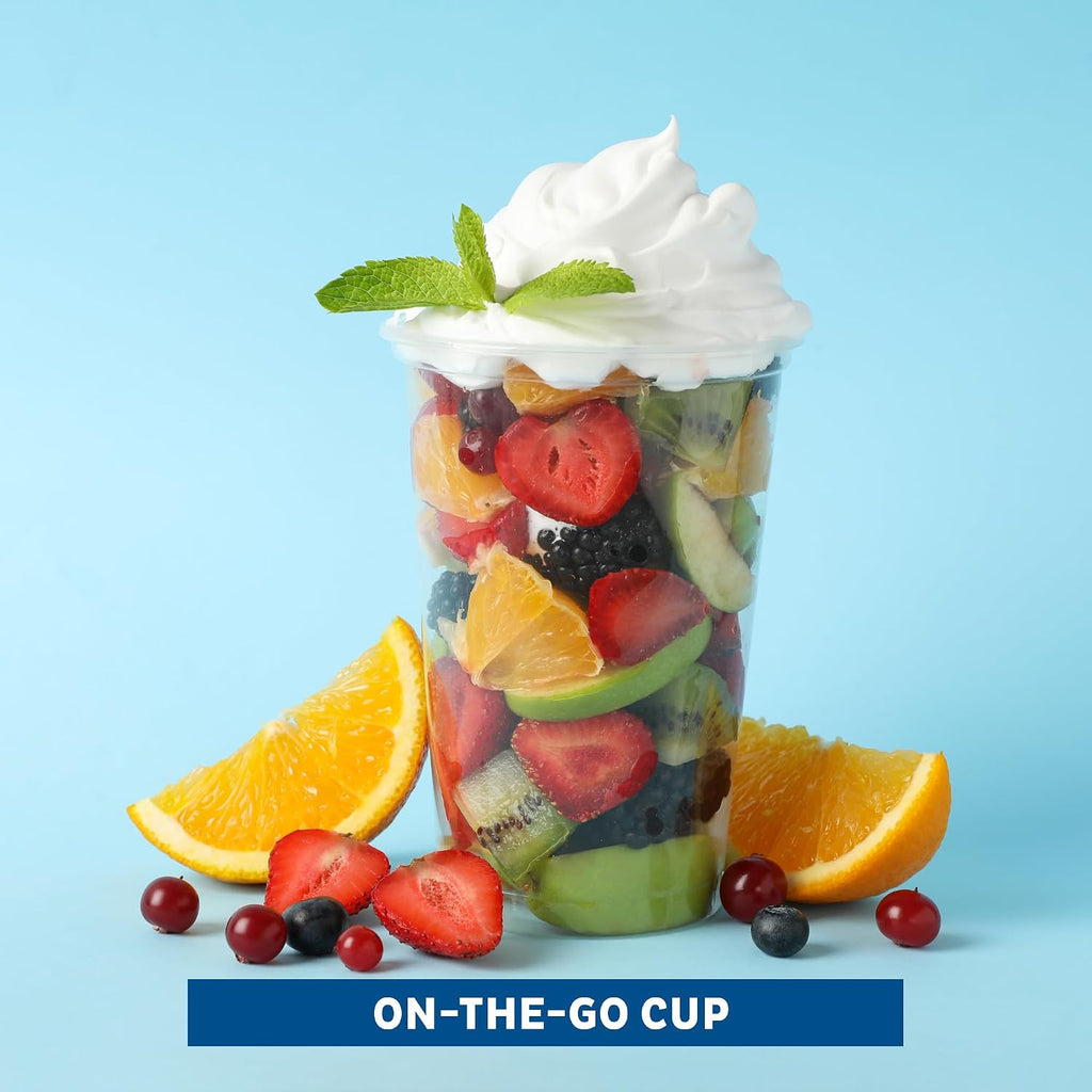 Clear Plastic Cups [100 Pack - 20 oz] Disposable Cups for Iced Coffee, Smoothie, Milkshake, Cold Drinks