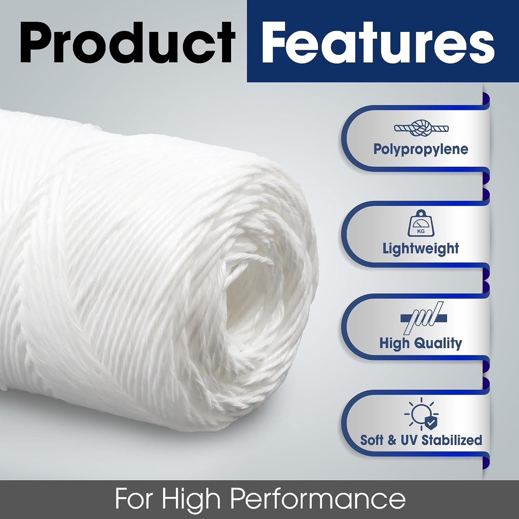 Heavy Duty 200 lbs Strong Polypropylene Tomato Twine, Garden Plant Tie String, Greenhouse Trellis Twine, Durable PP