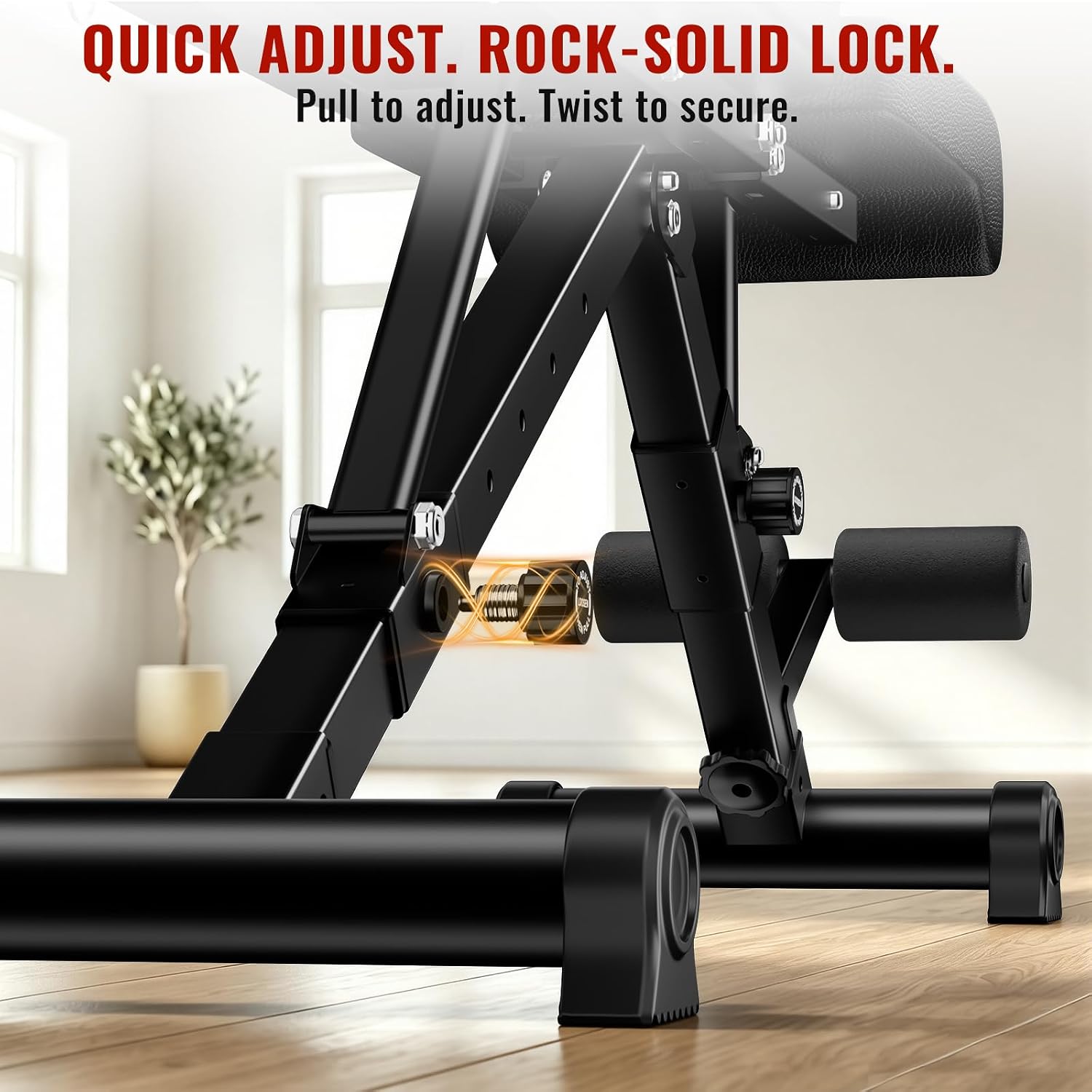 Adjustable Weight Bench, 144 Configurations with 3-Position Headrest, Foldable Workout Bench with Extended Backrest
