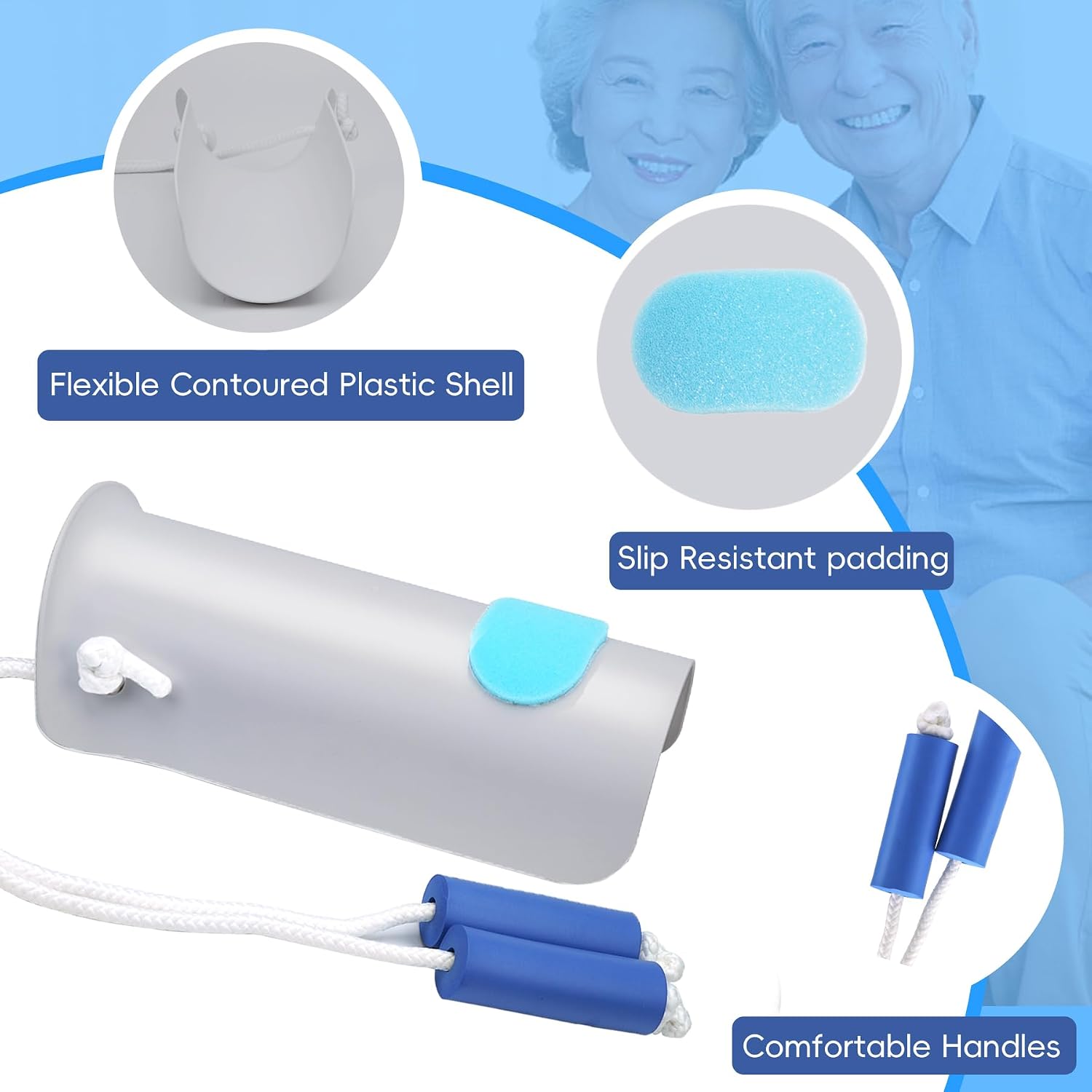 Sock Aid, Sock Aid Device for Seniors, Sock Helpers to Put on Your Socks with Foam Handles, Sock Assistant Device no