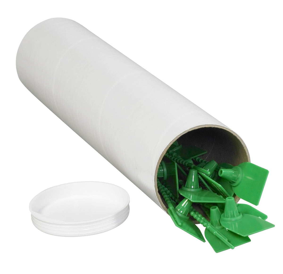 SNP3042W Mailing Tubes with Caps, 3" x 42", White (Pack of 24)