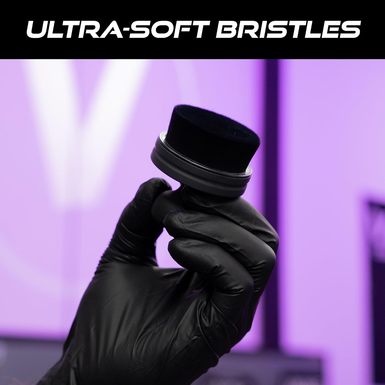 Tire Shine Applicator Brush for Car Detailing, with Stand, 2 Pack | Automotive Tire Dressing Applicator Brush