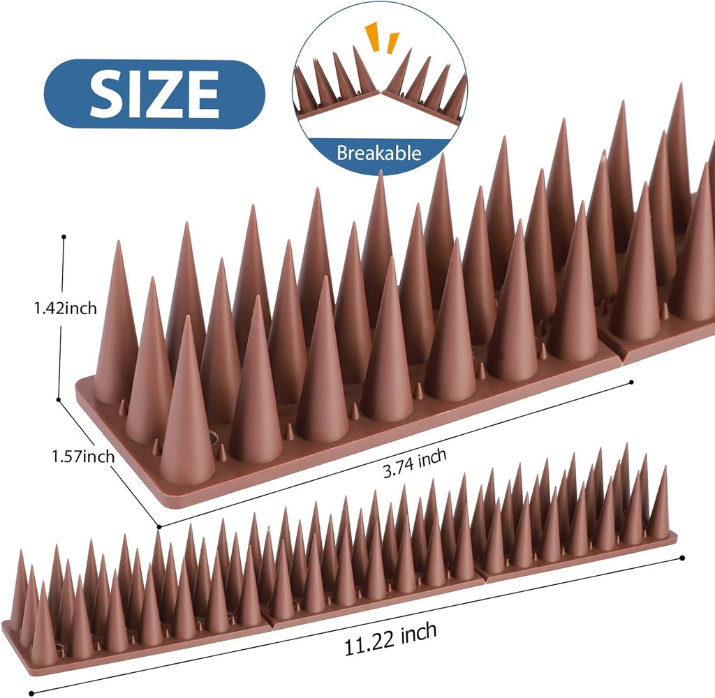 Bird Spikes, 20 Pack Pigeon Cat Squirrel Raccoon Animal Deterrent Spikes Anti-Climb for Outside Anti-Animal Defender