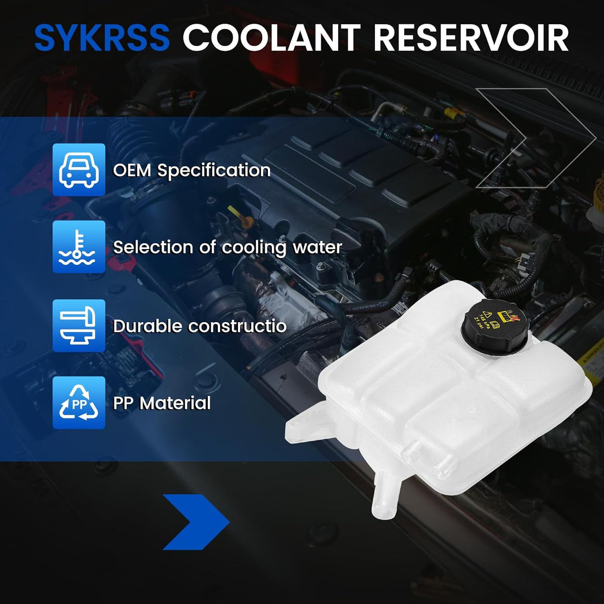 603-382 Engine Coolant Reservoir Tank for Focus Escape C-MAX 12-18