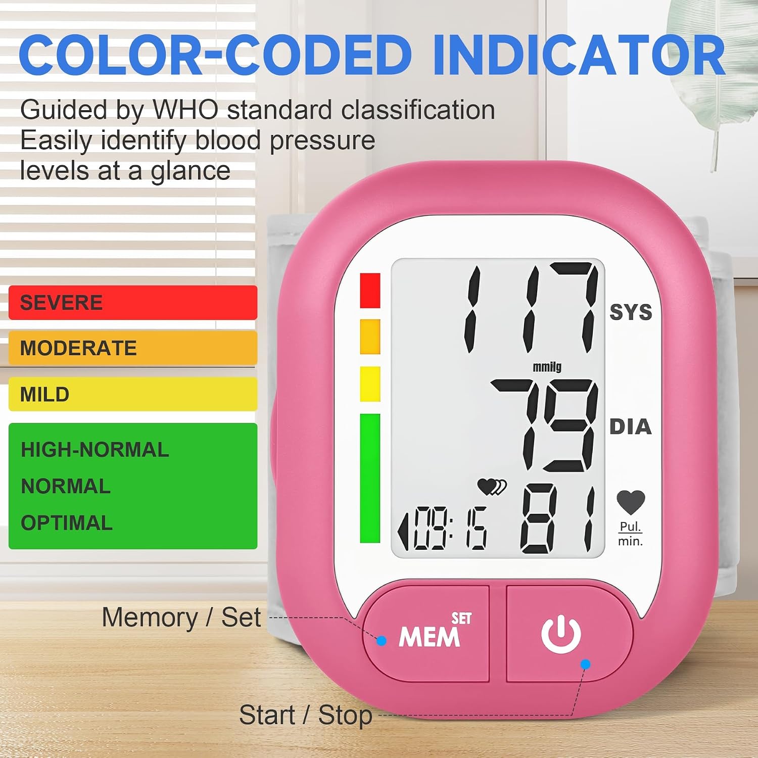 Blood Pressure Monitor FDA-Cleared Automatic BP Cuff for Home Use