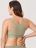 Cotton Nursing Bra for Breastfeeding Grey Olive 4X-Large