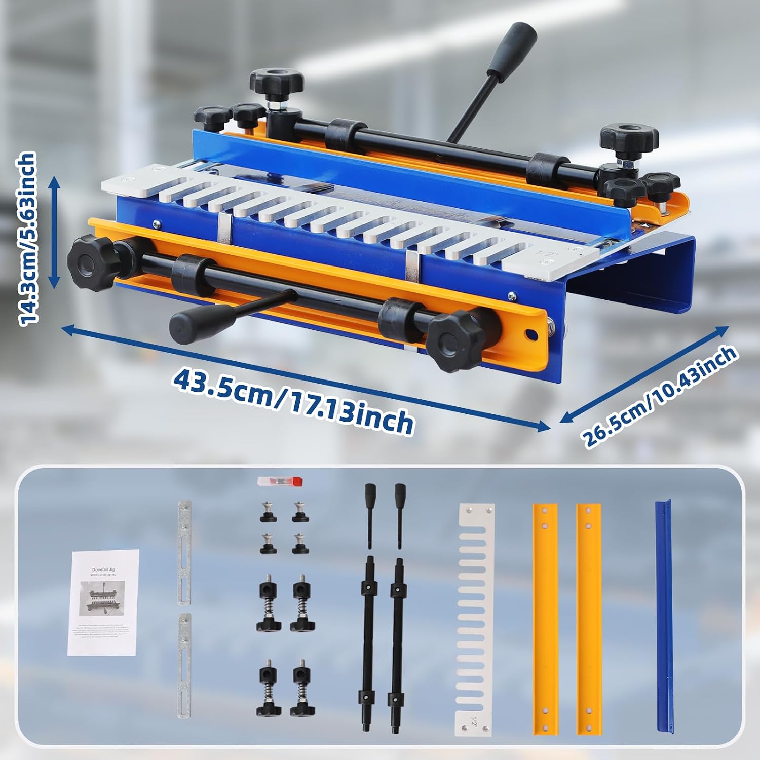 12 inch Dovetail Jig Adjustable Width Woodworking Template Router | Dove Tailing Router Jigs with Dovetail Milling