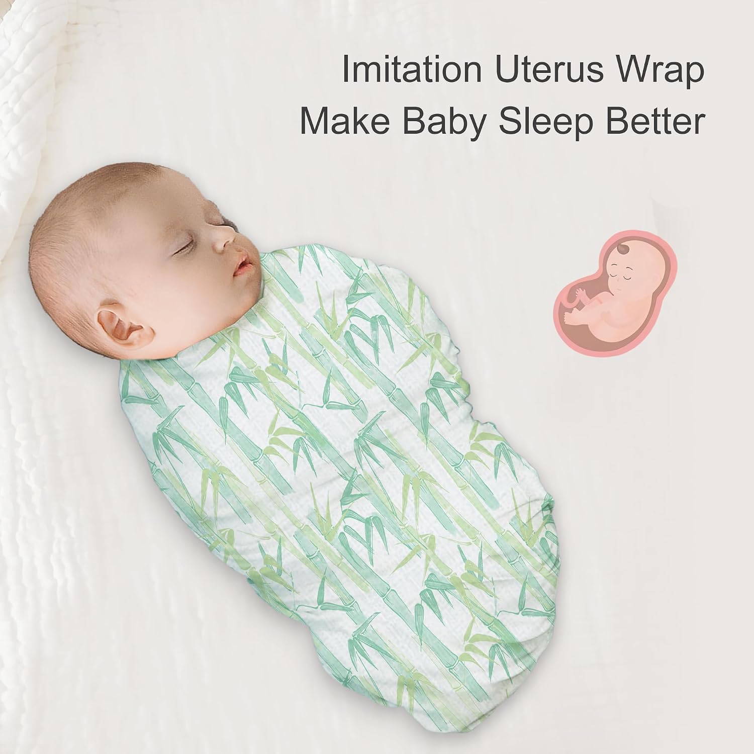 Bamboo Muslin Swaddle Blankets for Newborn, Large 47x47 Inches, 4-Pack, Soft Breathable Hypoallergenic Baby Receiving