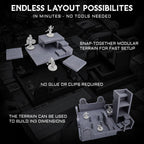 Magnetic Dungeon Tiles, 58 PCS Modular Terrain Set for RPGs, Basic Set