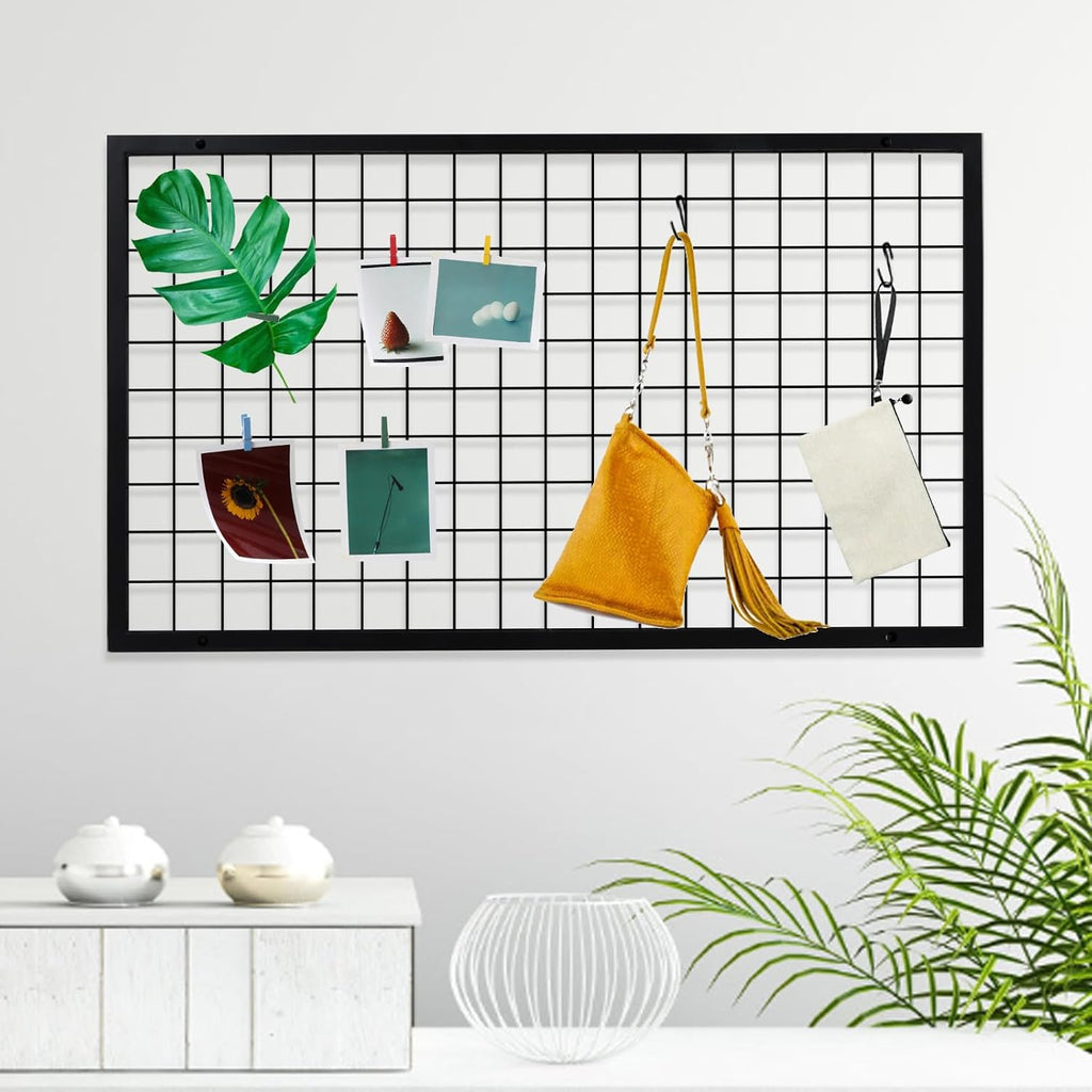 3 Packs Grid Wall Panels, Metal Black Wire Grid Panel, Gridwall Display Rack, Heavy Duty Gridwall Panels for Retail