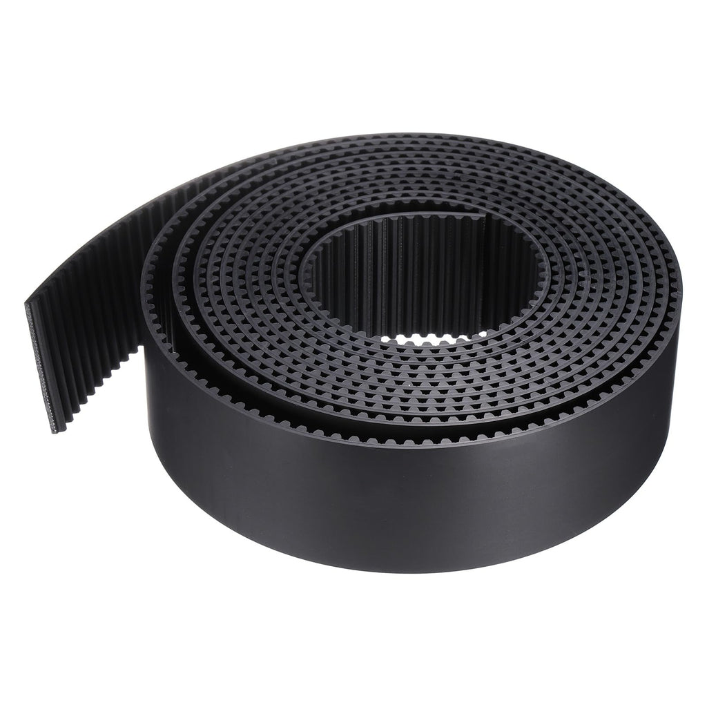 uxcell S5M Open Ended Timing Belt, 45mm Width x 4 Meter Length, 5mm Pitch Length, Steel Wires Inside Synchronous Belt, Black