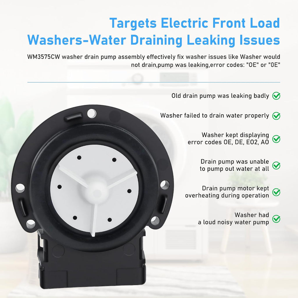 Washer Drain Pump fit for LG Tromm WM2233HD WM2250CW WM2277HW WM2301HW