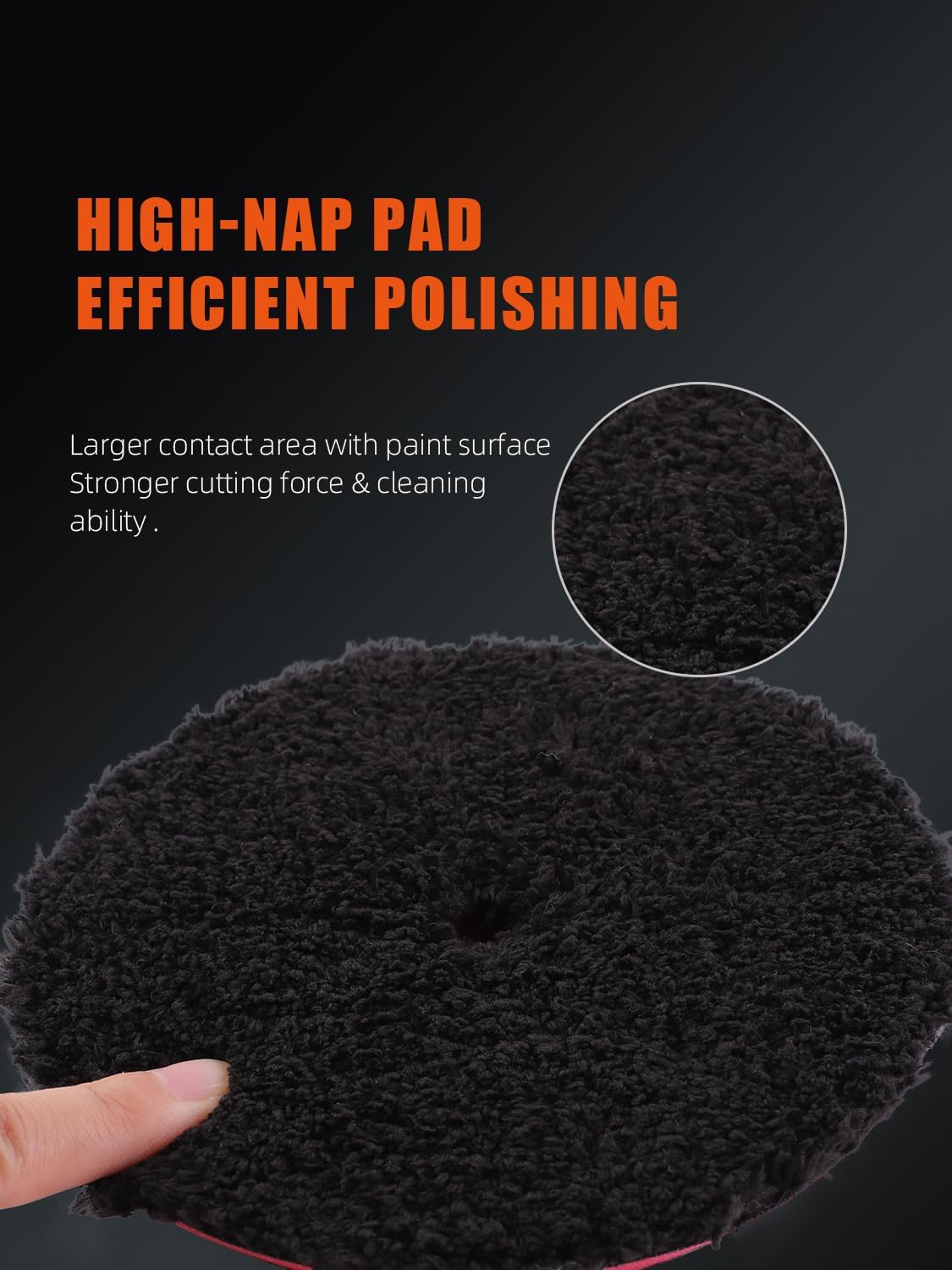 Microfiber Polishing Pad, 2Pcs 5Inch 125mm Pads Microfiber Cutting Disc Finishing Disc with Hook & Loop Backing for