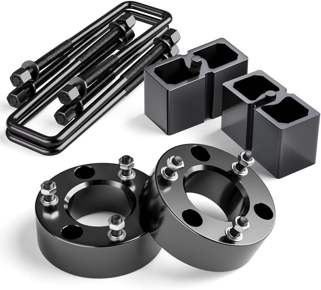 KSP Leveling Lift Kit for 2007-2020 Chevy Silverado 1500 GMC Sierra 1500, 3"F+2"R Full Suspension Lift Kits Including 3 Inch Front Strut Spacer and 2 Inch Rear Lift Block with Extended U Bolts