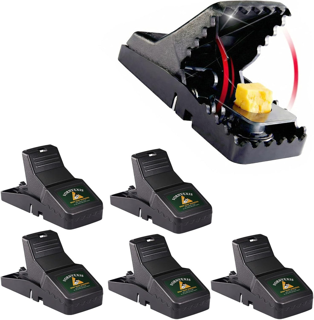 Mouse Traps Indoor, Reusable Snap Traps for Mice (6 Pack) | Hassle-Free Setup, Clean Disposal, Strong Plastic Build