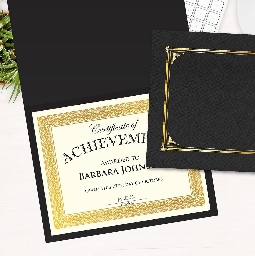 Rome Gold Foil Certificate Paper, 8.5″ x 11″, 15 Sheets, 65 lb Ivory Cover Award Certificates