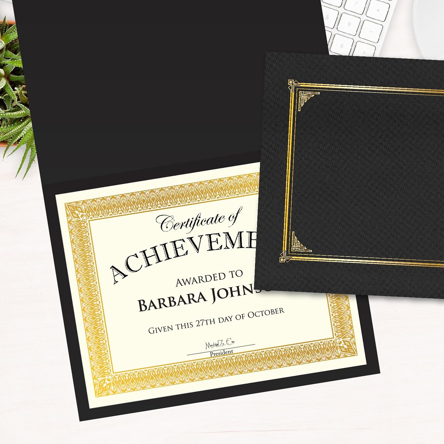 Rome Gold Foil Certificate Paper, 8.5″ x 11″, 15 Sheets, 65 lb Ivory Cover Award Certificates