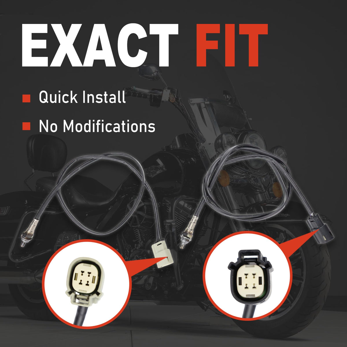 2 Pcs O2 Oxygen Sensor Compatible with Harley-DavidsonI Road King