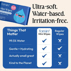 Mini Water Wipes - Fragrance Free - 72 Count Travel Size Pack