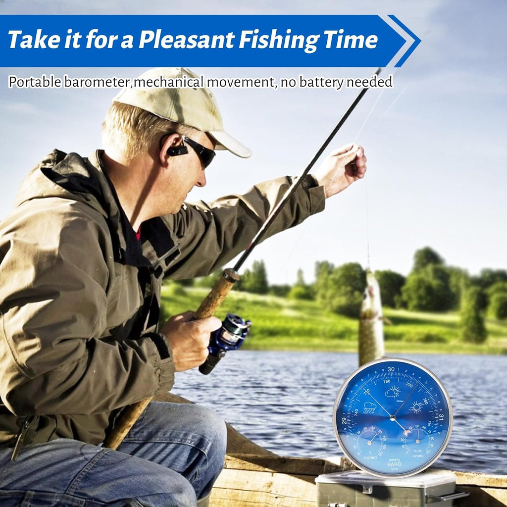 3-in-1 All-Season Wall Hanging Thermometer, Barometer, Hygrometer | Accurate Weather Station for Home and Office |