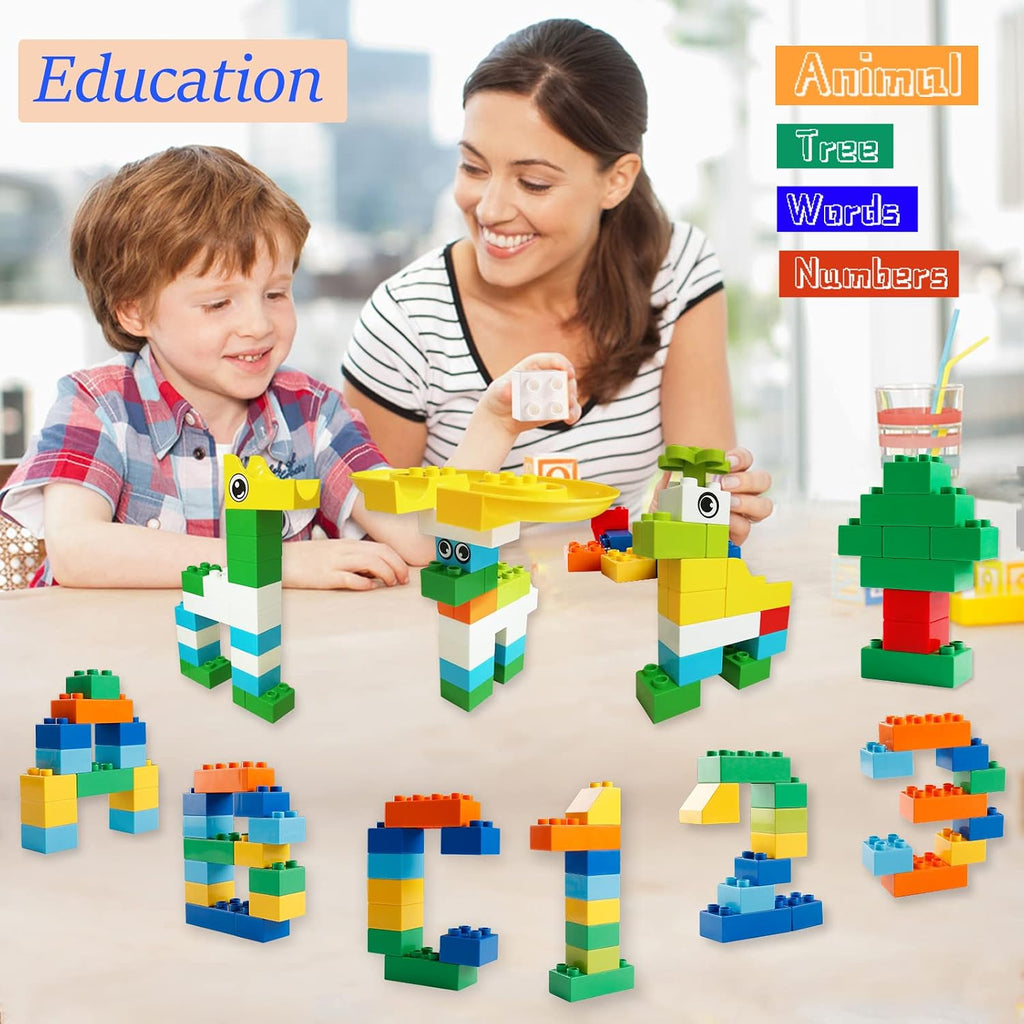 Marble Run Building Blocks, 145 PCS Classic Big Blocks STEM Toy