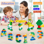 Marble Run Building Blocks, 145 PCS Classic Big Blocks STEM Toy