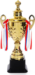 Large Trophy Cup, Gold Trophy Award Cup for Sports, Tournaments, Competitions, 1st Place Award, Ceremony Celebration