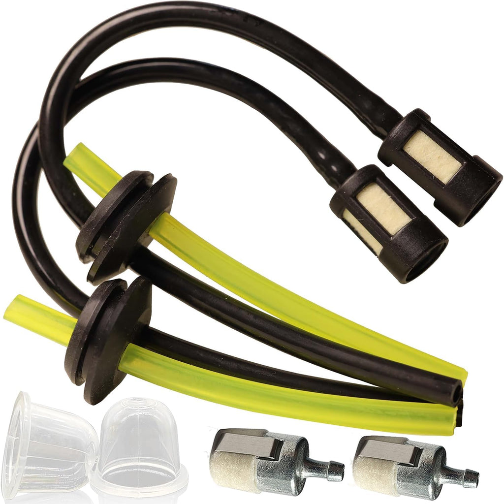 2 Pack Fuel Line 2 Hole Grommet Assembly Fuel Filter Primer Bulb for Hon da GX31 GX35 GX35NT GX22 GX25 GX25N GX25NT GX25T Engine Trimmer Brushcutter