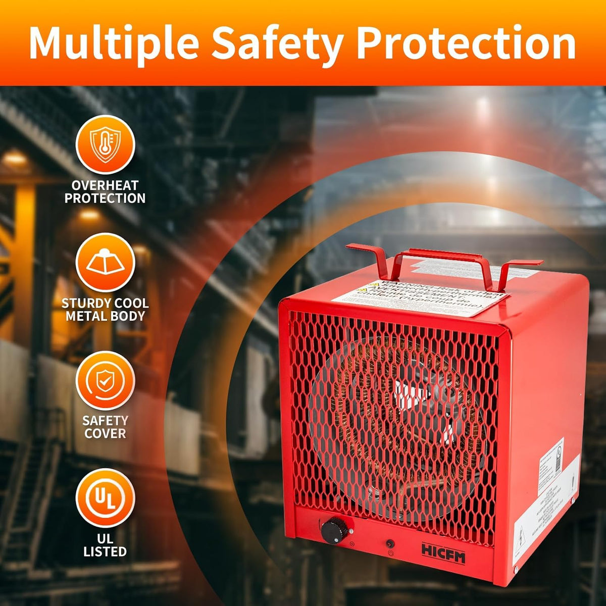 240V Electric Space Heater for indoor use with Thermostat Control