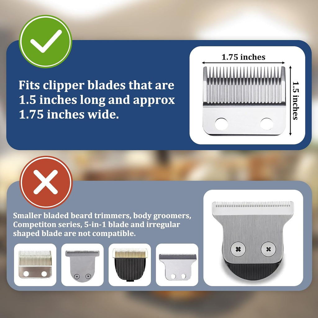 Clipper Guards Set 10 12 14 16 Compatible with Wahl Clippers, 4pcs Extra Long Clipper Guides Replacement - 2", 1.75"