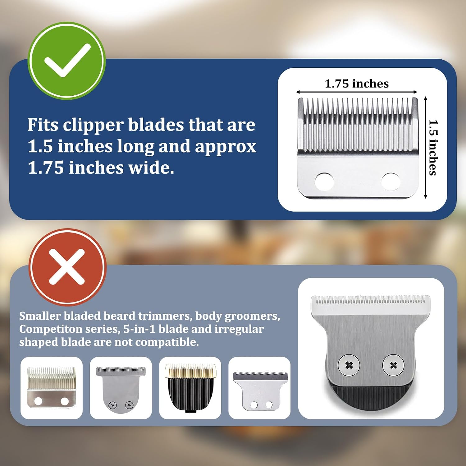 Clipper Guards Set 10 12 14 16 Compatible with Wahl Clippers, 4pcs Extra Long Clipper Guides Replacement - 2", 1.75"