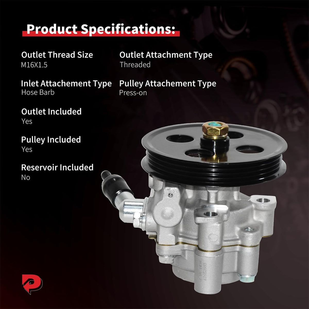PHOBOOS Power Steering Pump Fit for Toyota Sienna 2004-2006