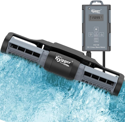 Aquarium Gyre Wave Maker 1850GPH for 40-125 Gallon Fish Tank Cross-Flow Pump Adjustable Aquarium Water Circulation