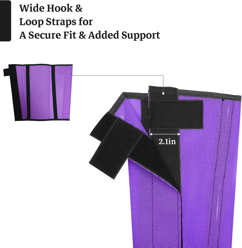 Mesh Horse Fly Boots, Purple, Set of 4