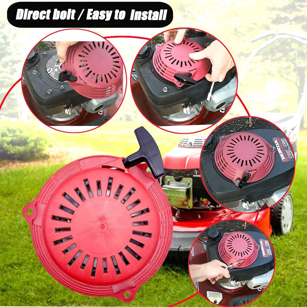 GCV160 Pull Start Recoil Starter Compatible with Honda GCV135 GCV160 EN2000 HRU19 GC135 GC160 Engine Lawn Mower Pressure Washer Parts